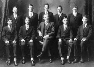 Hugh Fraser with Prefects, 1928. (Launceston Grammar School)